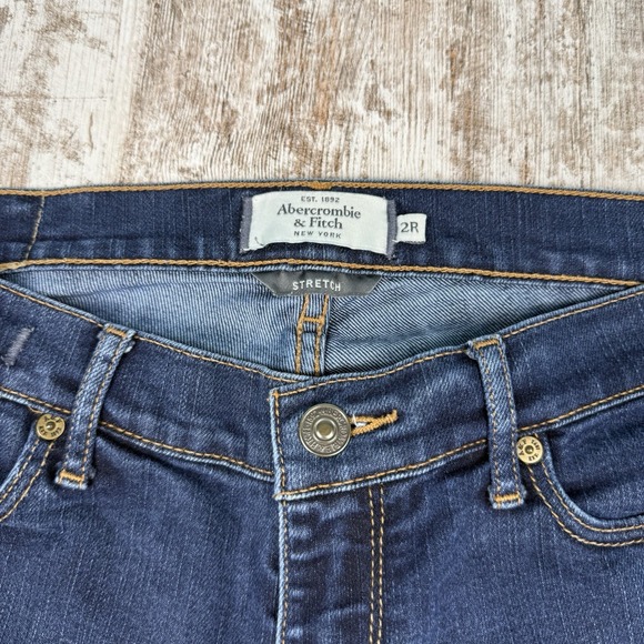 Abercrombie & Fitch Erin Skinny Jeans Womens Sz 2 R Stretch‎ Blue Denim - Picture 3 of 8